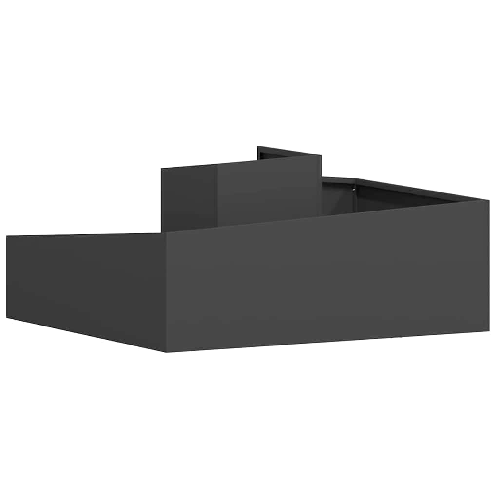 Hagepotte Svart 100x100x50 cm i Stål