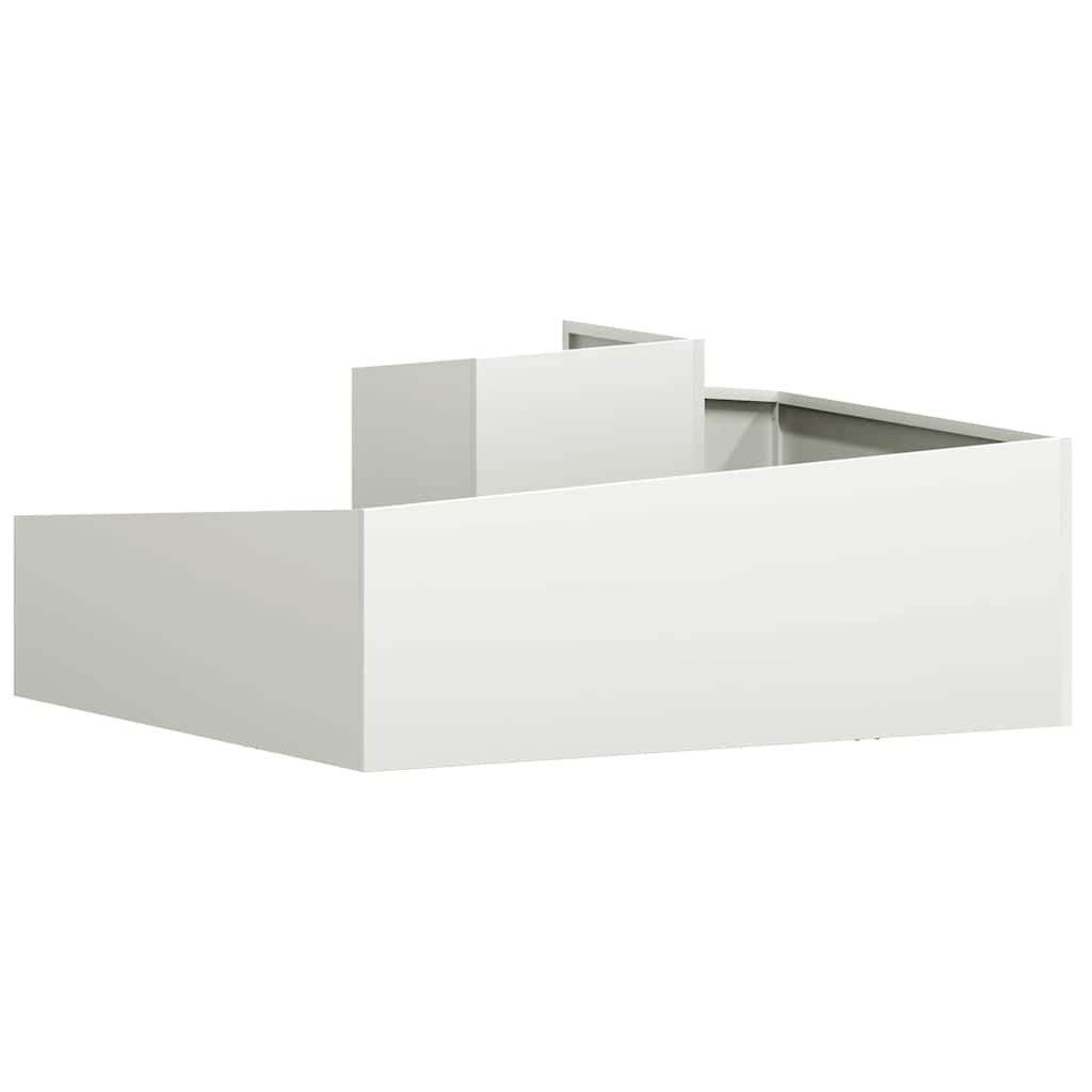 Hageplantekasse Hvit 100x100x50 cm Stål