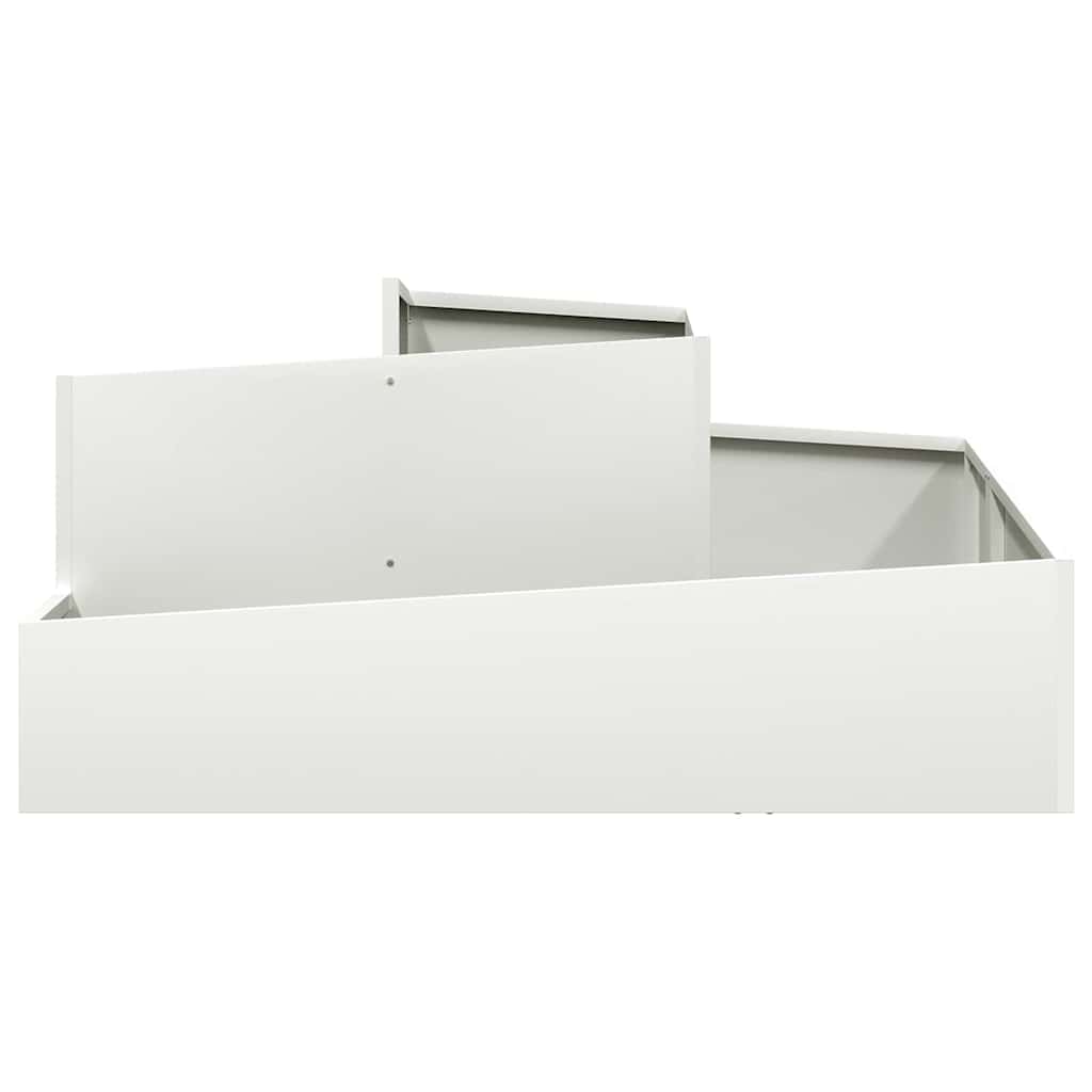 Hageplantekasse Hvit 100x100x50 cm Stål