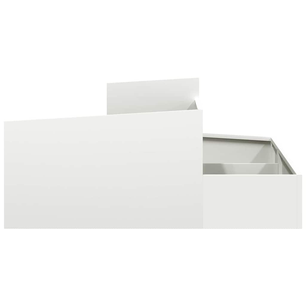 Hageplantekasse Hvit 100x100x50 cm Stål