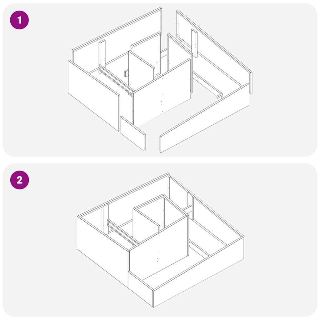 Hageplantekasse Antrasitt 100x100x50 cm i stål