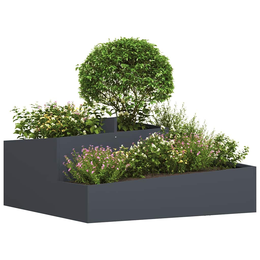 Hageplantekasse Antrasitt 100x100x50 cm i stål