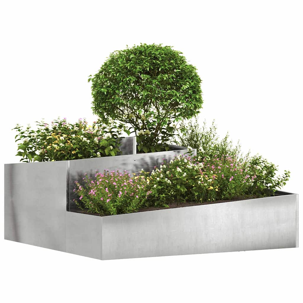 hageblomsterkasse 100x100x50 cm rustfritt stål