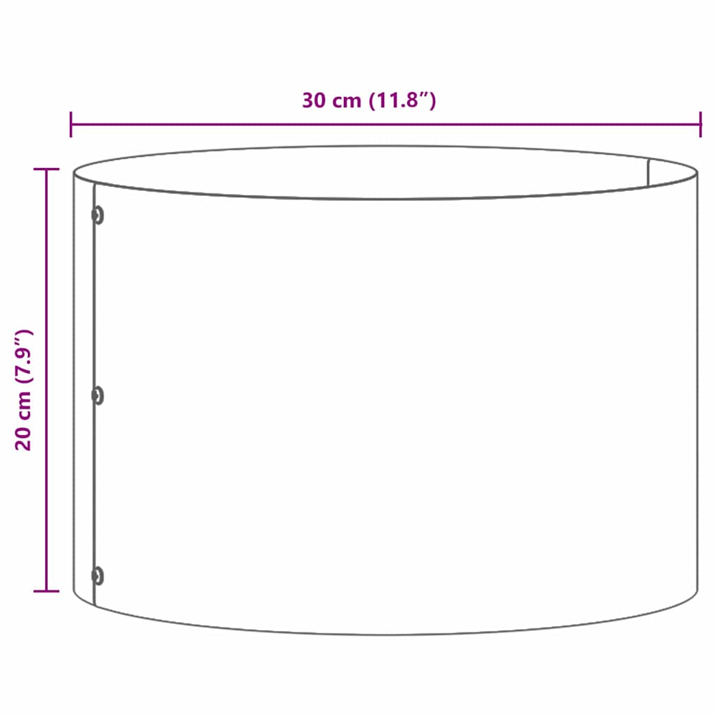 Hageplanter 5 stk Antrasitt 30x30x20 cm i Stål