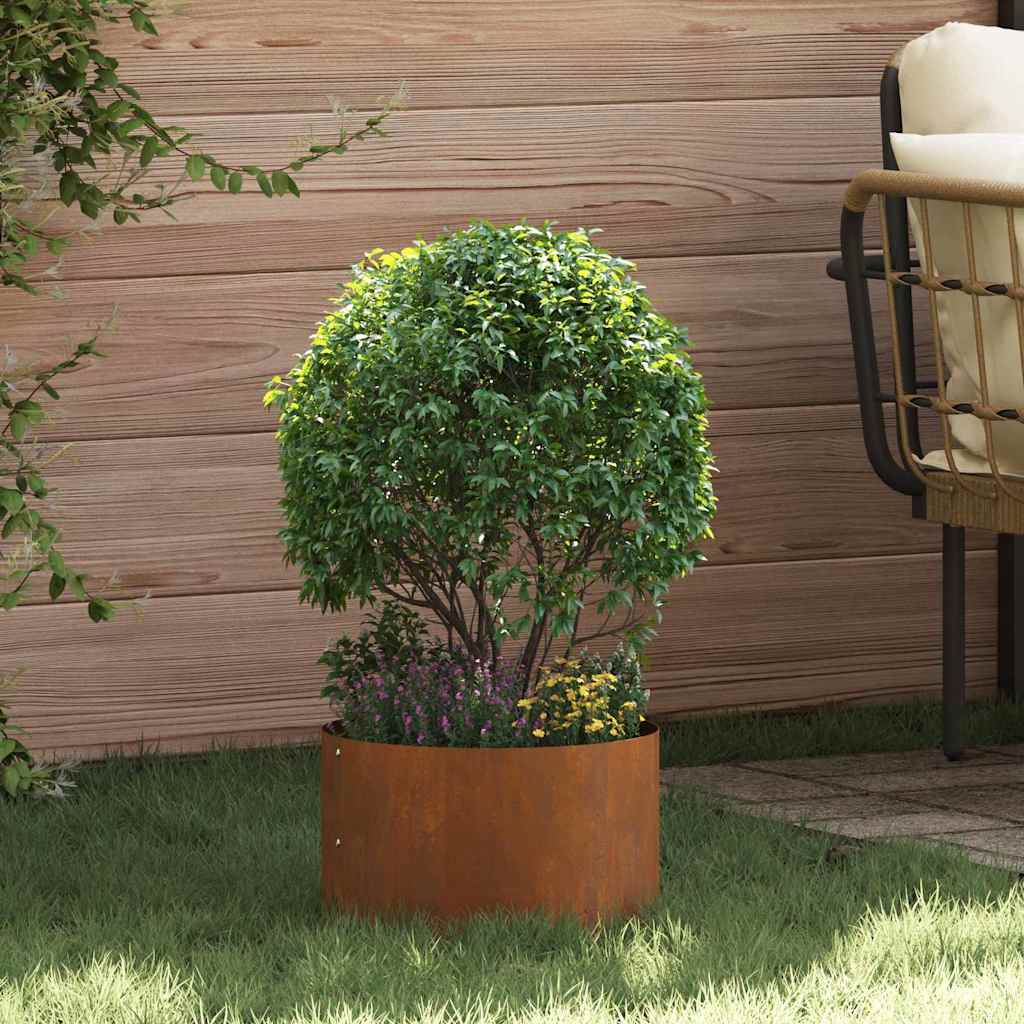 Hageplantere 5 stk 30x30x20 cm i Corten Stål
