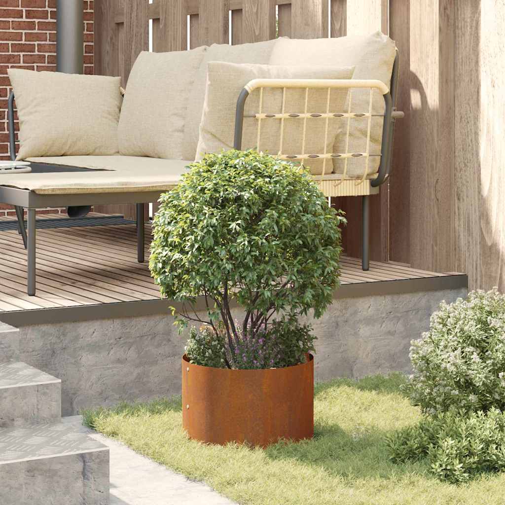 Hageplantere 5 stk 30x30x20 cm i Corten Stål