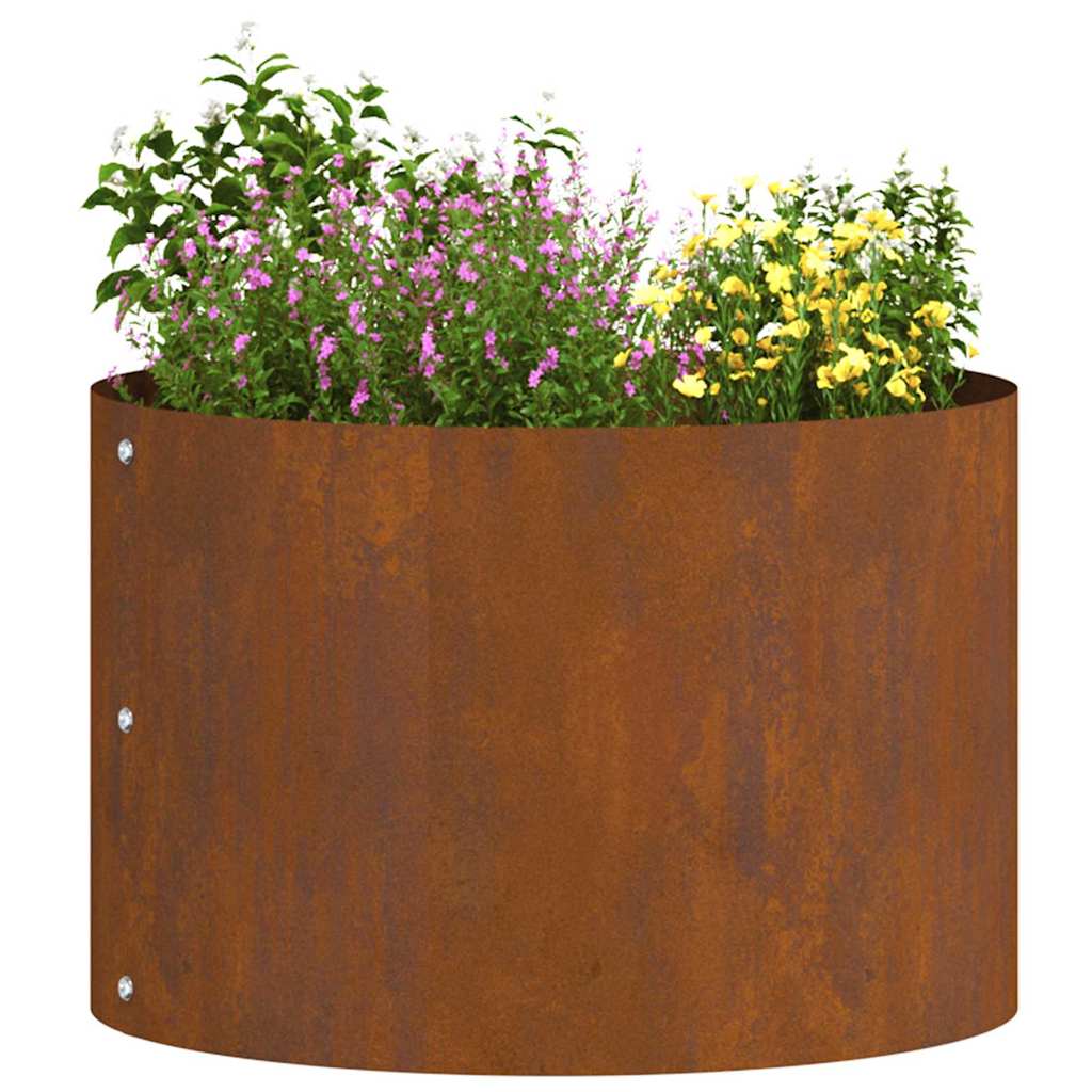 Hageplantere 5 stk 30x30x20 cm i Corten Stål