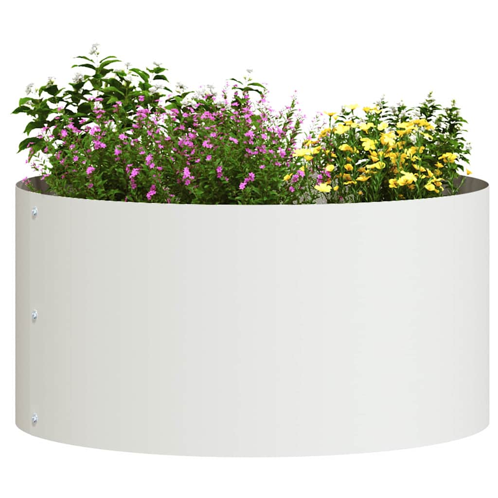Hage Blomsterpotter 5 stk Hvit 40x40x20 cm i Stål