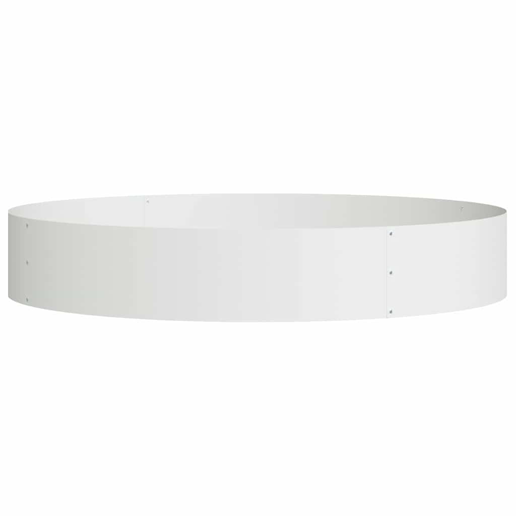 Hageplantere 5 stk Hvit 120x120x20 cm i Stål