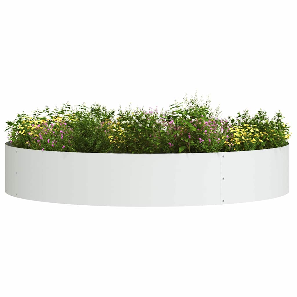 Hageplantere 5 stk Hvit 120x120x20 cm i Stål