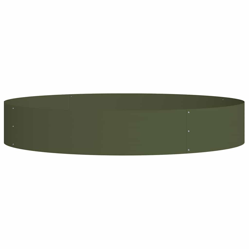 Hageplantekasser 5 stk Olivengrønn 120x120x20 cm i Stål