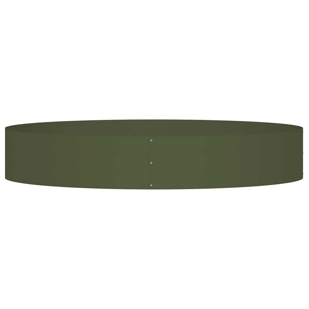 Hageplantekasser 5 stk Olivengrønn 120x120x20 cm i Stål