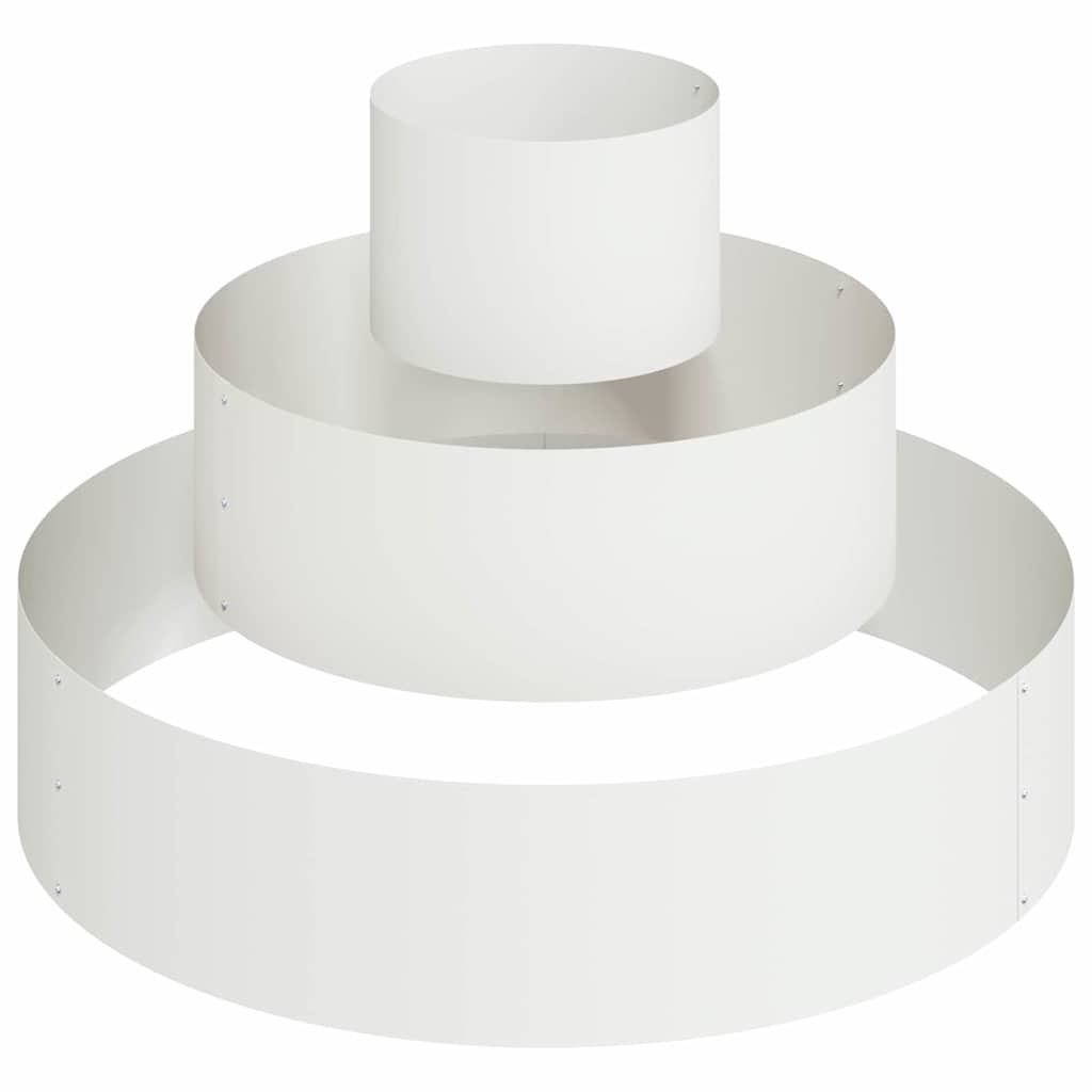 Hageblomsterpotte Hvit 90 x 90 x 20 cm Kaldvalsestål