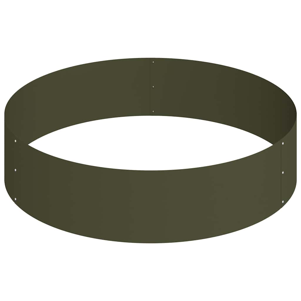 Hageblomsterpotte Olivengrønn 90 x 90 x 20 cm Stål