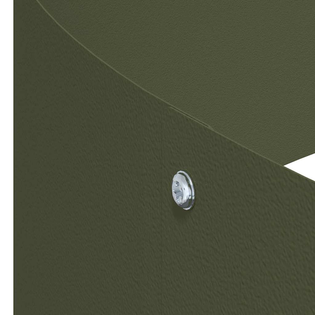 Hageblomsterpotte Olivengrønn 120 x 120 x 20 cm Stål