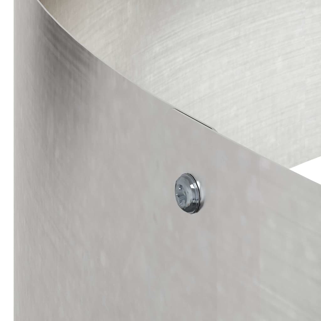 Hageblomsterpotte sølv 120 x 120 x 20 cm Rustfritt stål