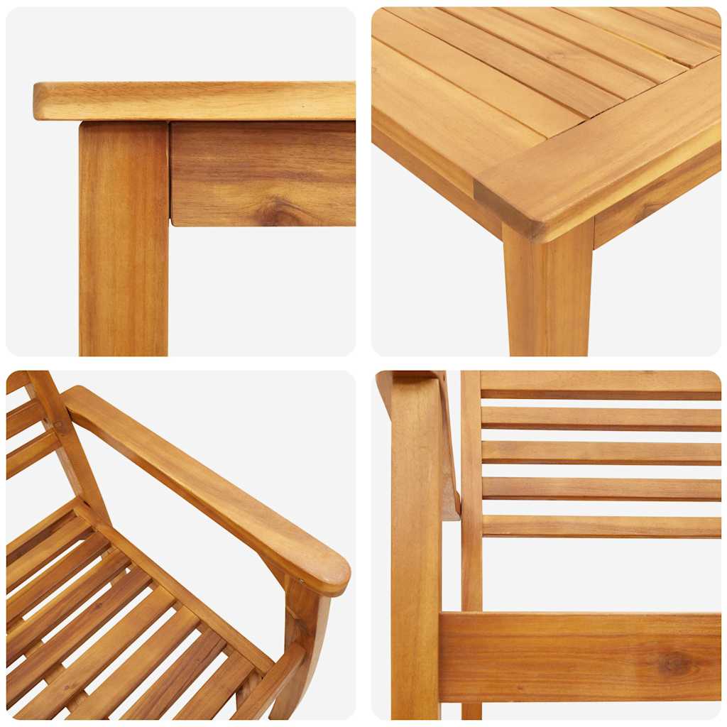 Hage Spisegruppe 7 pcs Brun heltre akasie