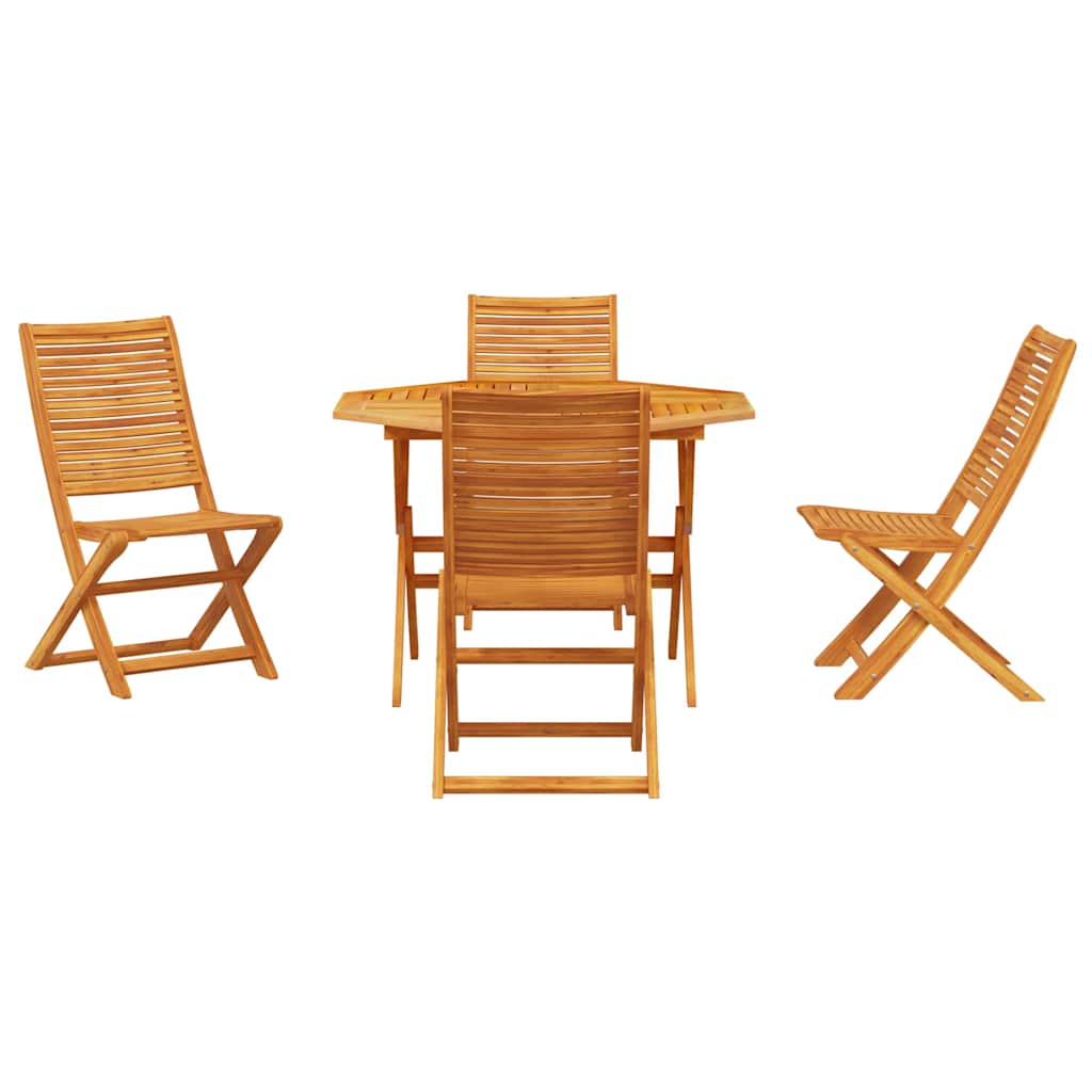 Hage Spisegruppe 5 pcs Brun heltre akasie
