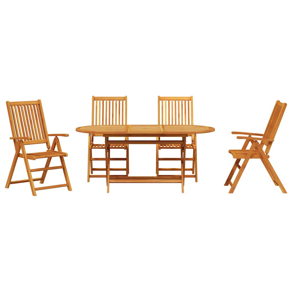 Hage Spisegruppe 5 pcs Brun heltre akasie