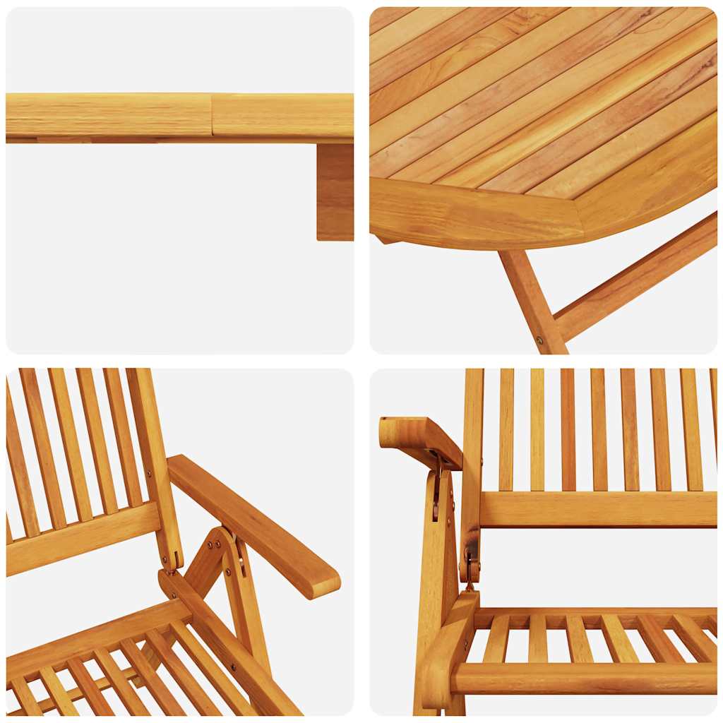 Hage Spisegruppe 7 pcs Brun heltre akasie