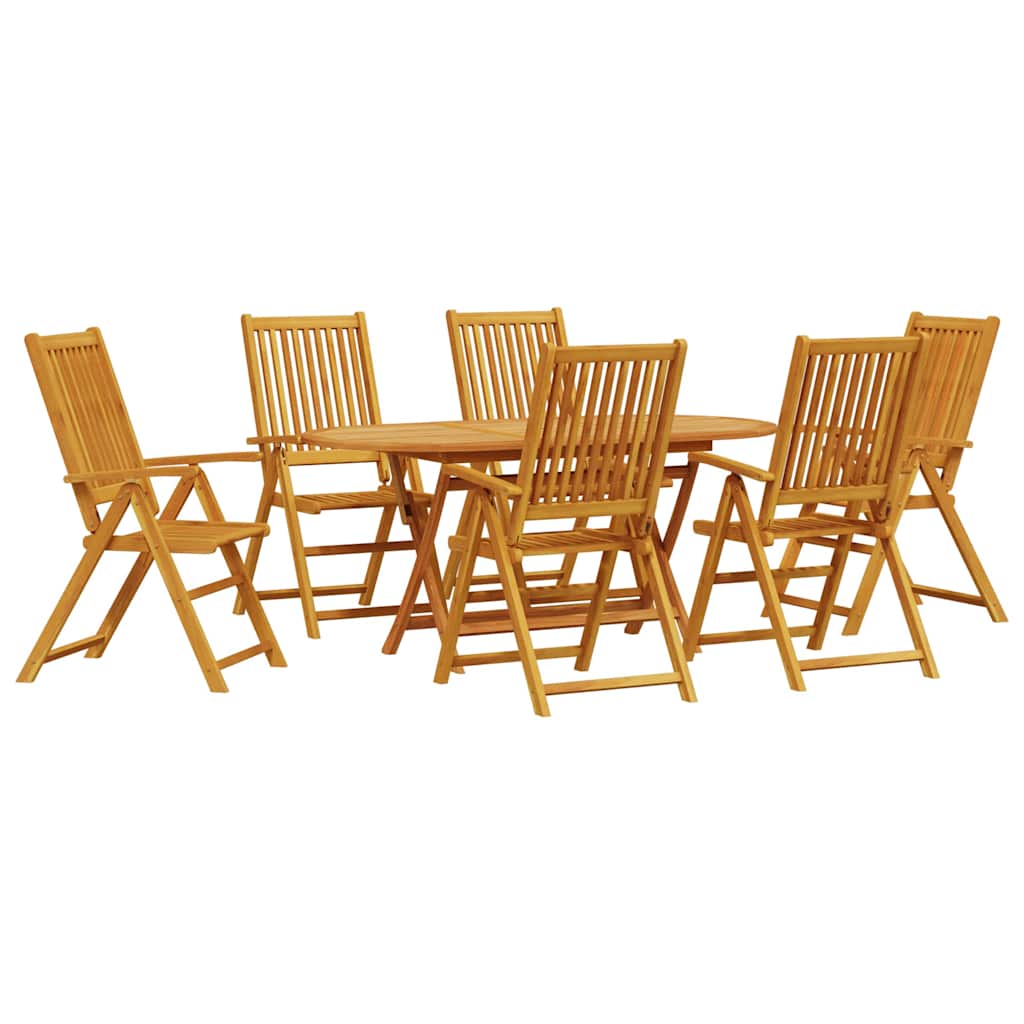 Hage Spisegruppe 7 pcs Brun heltre akasie