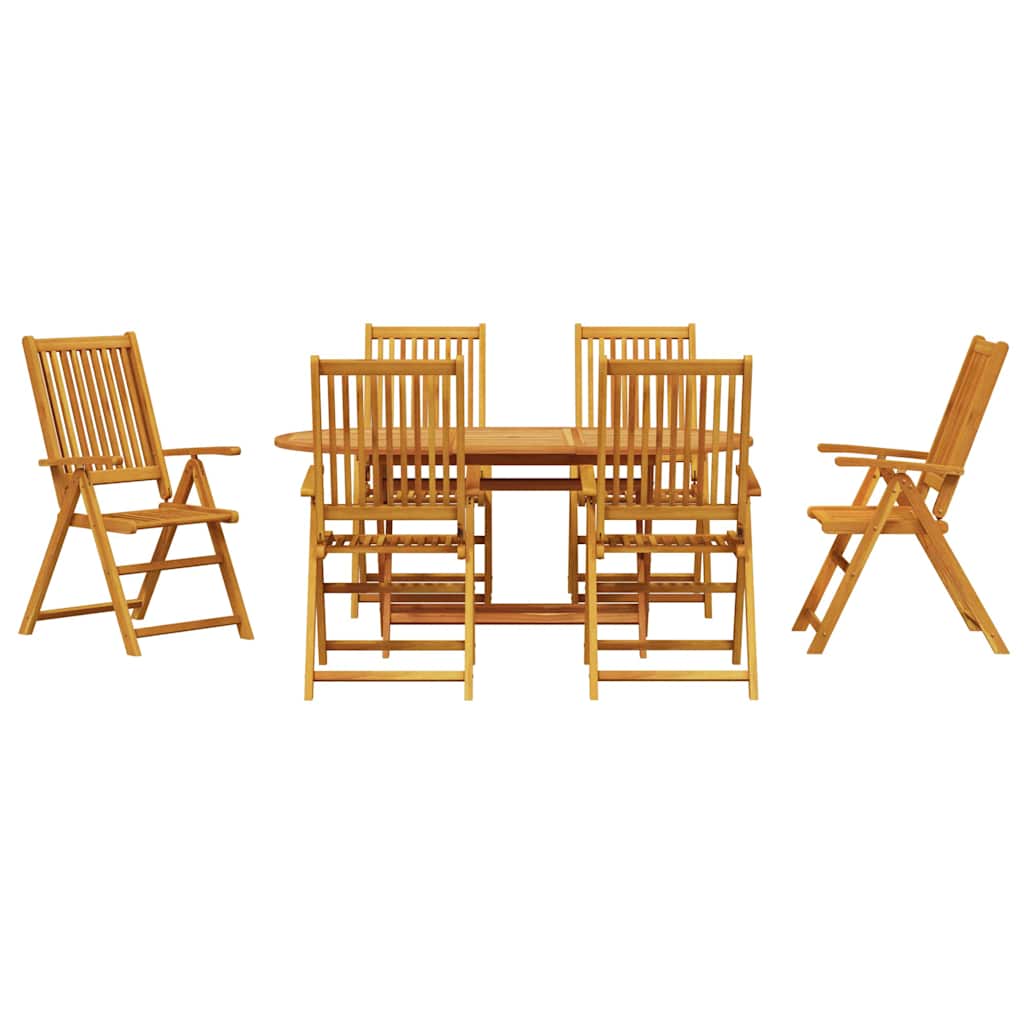 Hage Spisegruppe 7 pcs Brun heltre akasie
