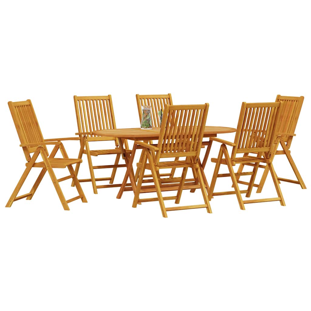 Hage Spisegruppe 7 pcs Brun heltre akasie