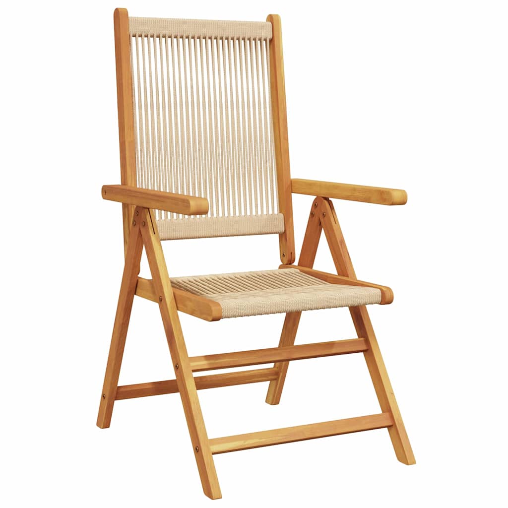 Hage Spisegruppe 7 pcs Beige Solid akasietre og poly rattan