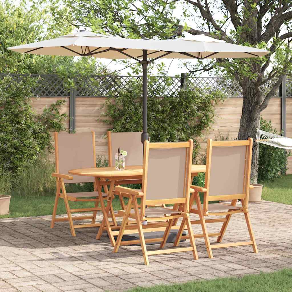Hage Spisegruppe 5 pcs Gråbrun heltre akasie