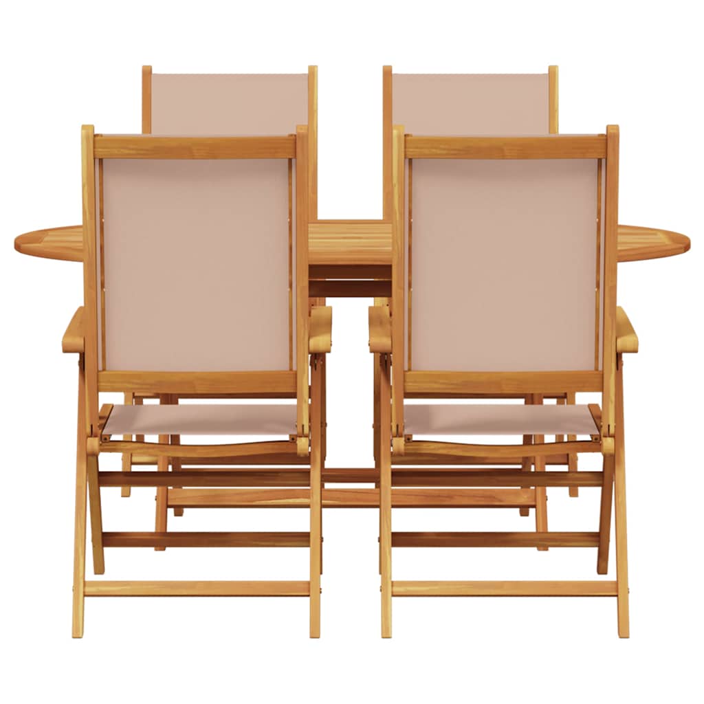 Hage Spisegruppe 5 pcs Gråbrun heltre akasie