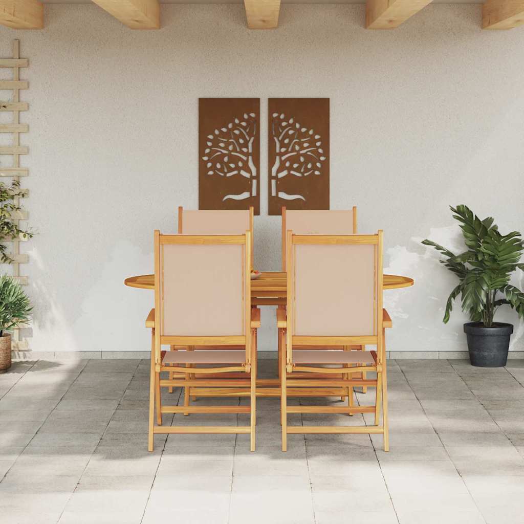 Hage Spisegruppe 5 pcs Beige heltre akasie