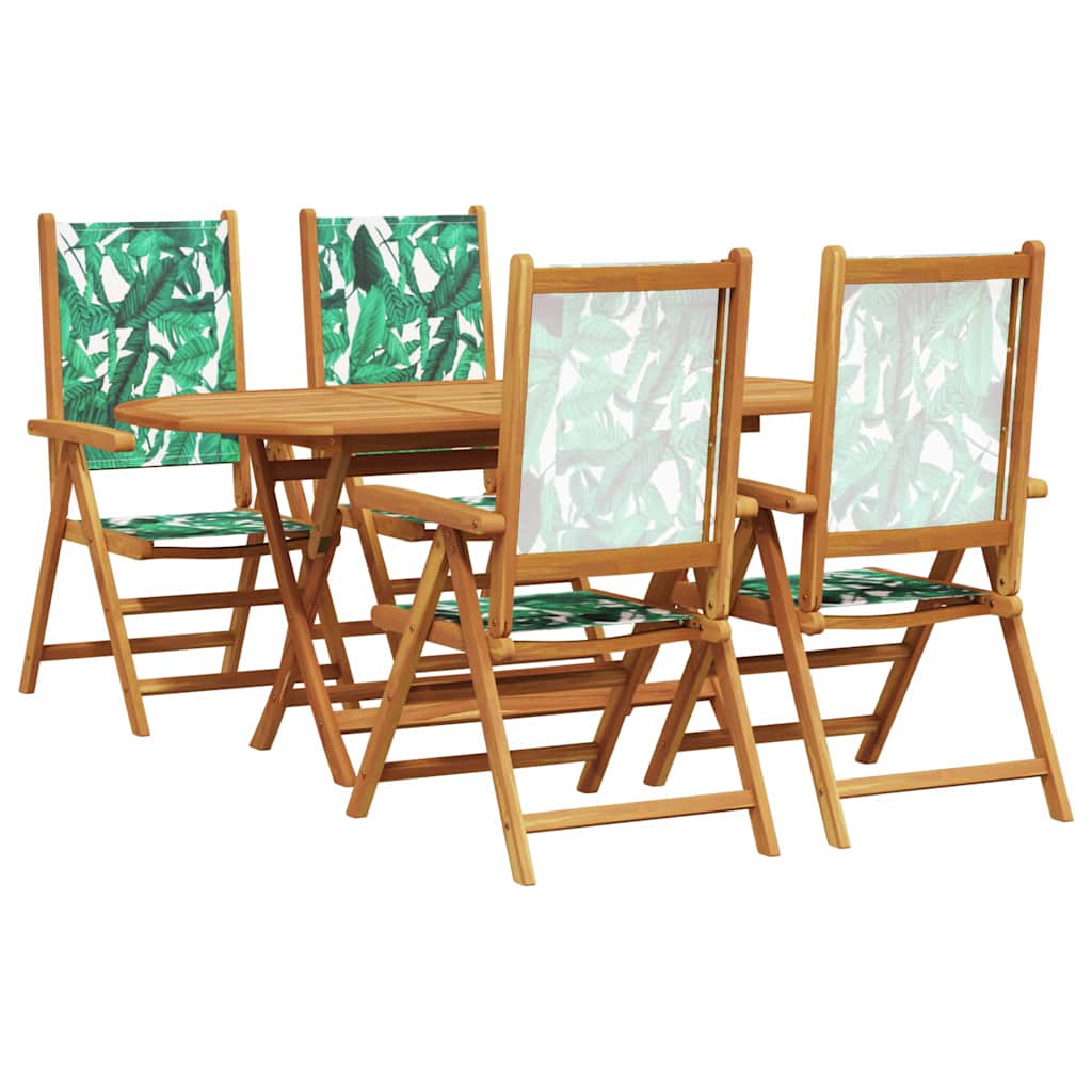 Hage Spisegruppe 5 pcs Bladmønster heltre akasie