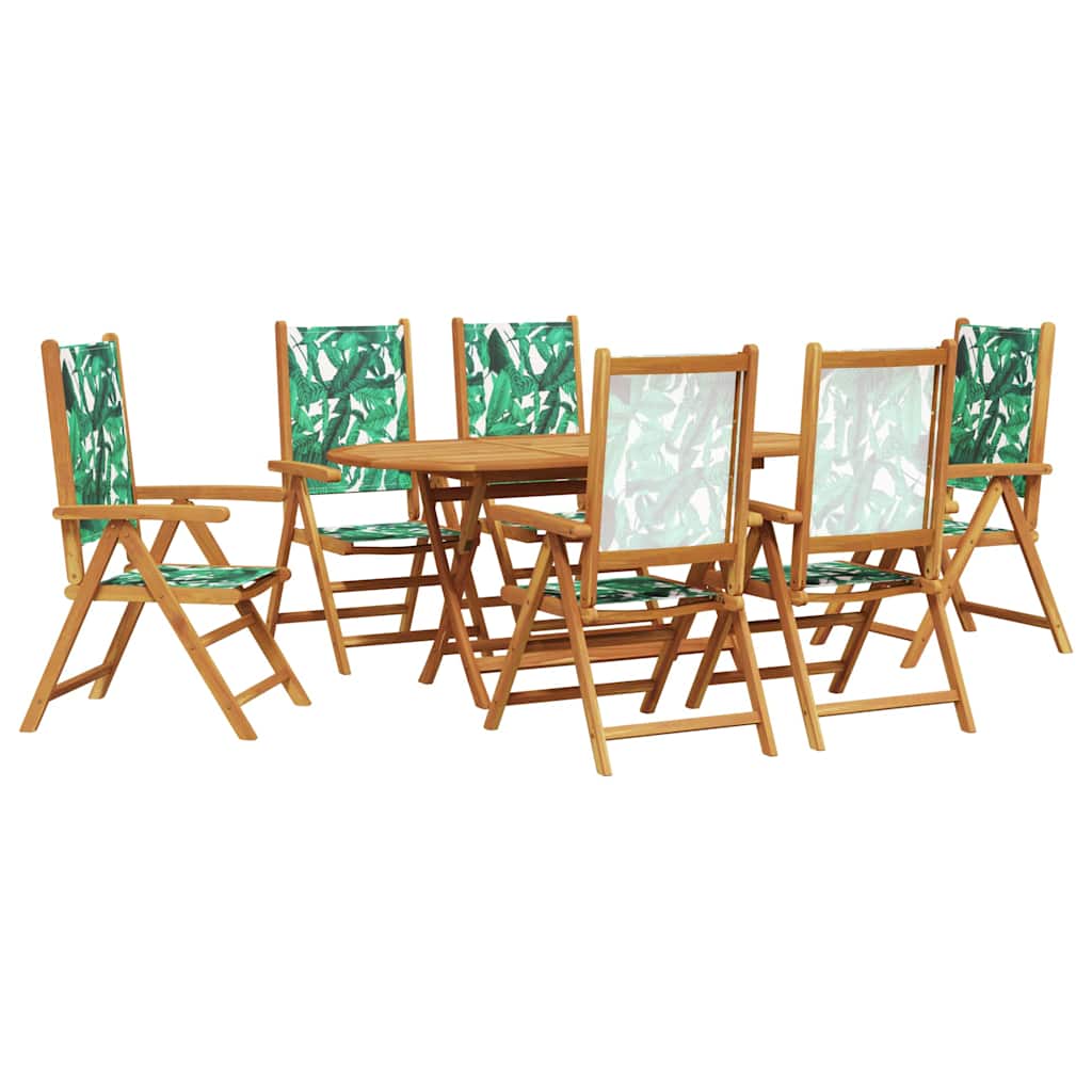 Hage Spisegruppe 7 pcs Bladmønster heltre akasie