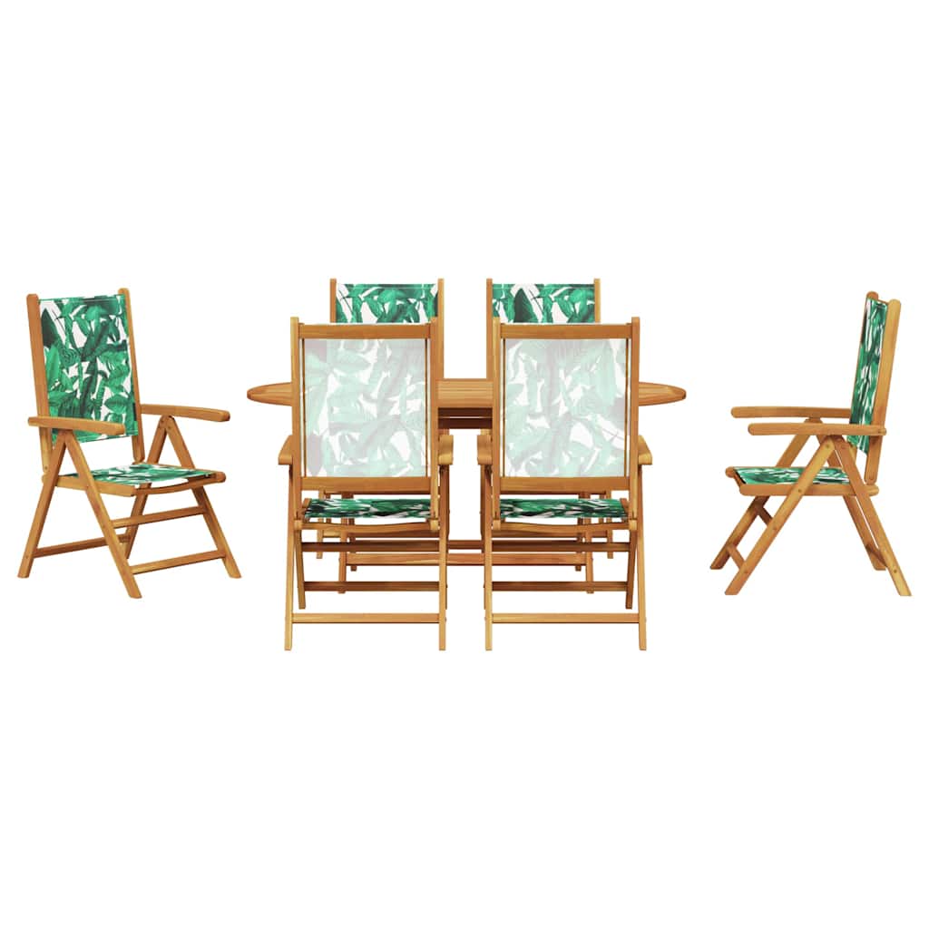 Hage Spisegruppe 7 pcs Bladmønster heltre akasie