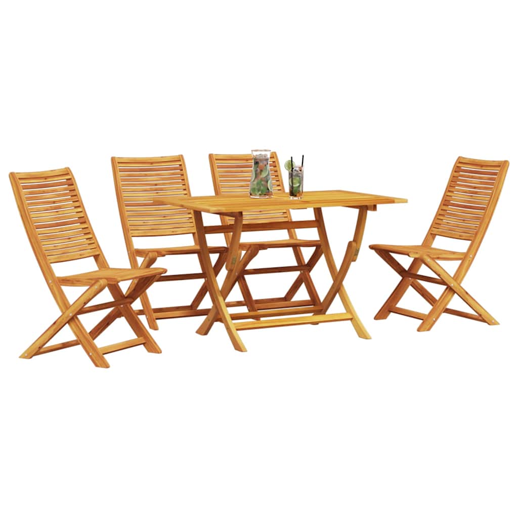 Hage Spisegruppe 5 pcs Brun heltre akasie