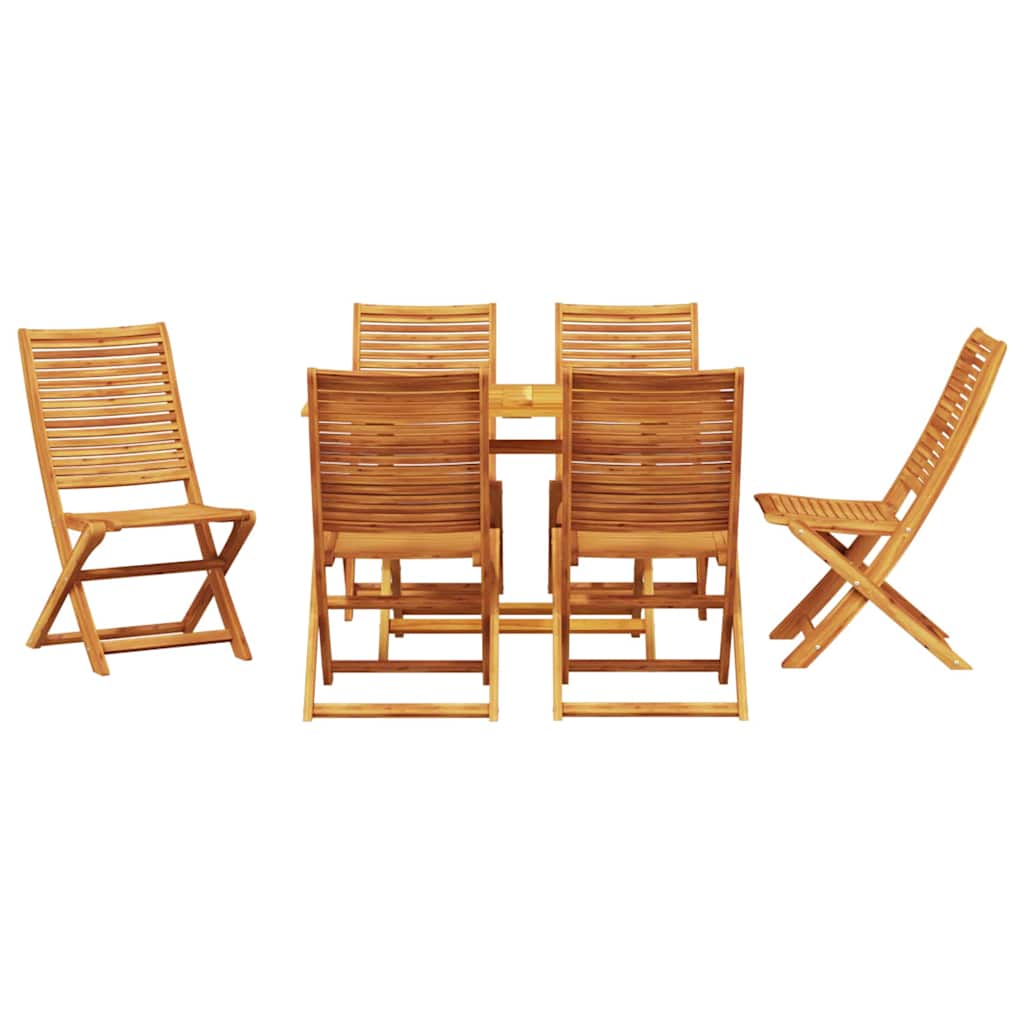 Hage Spisegruppe 7 pcs Brun heltre akasie