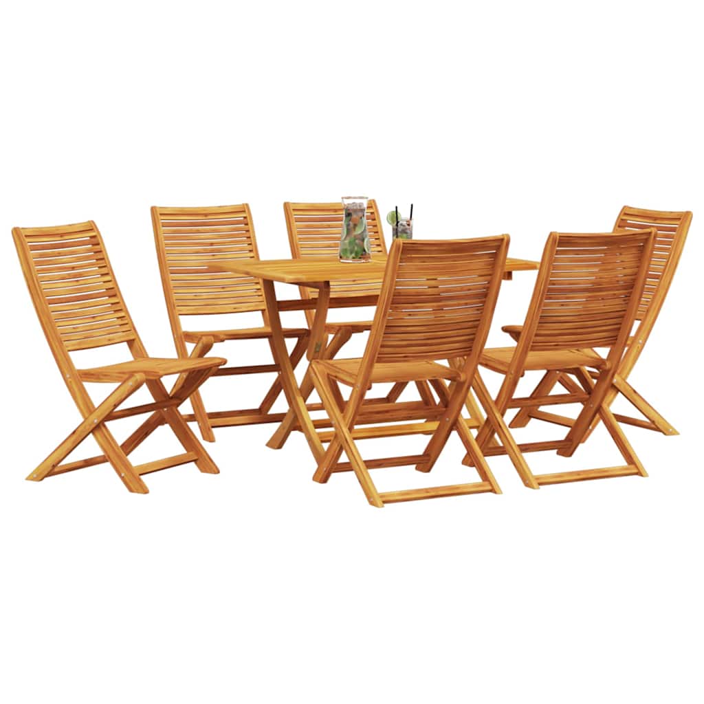 Hage Spisegruppe 7 pcs Brun heltre akasie