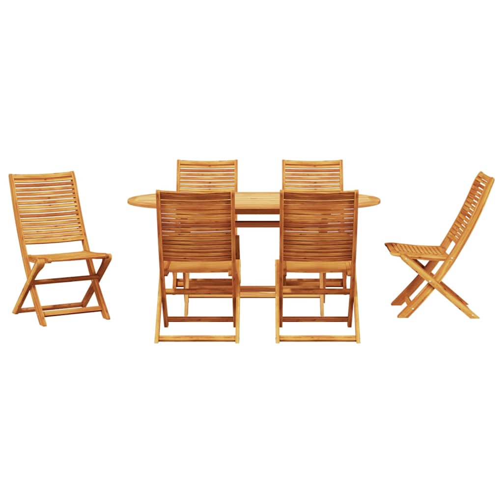 Hage Spisegruppe 7 pcs Brun heltre akasie