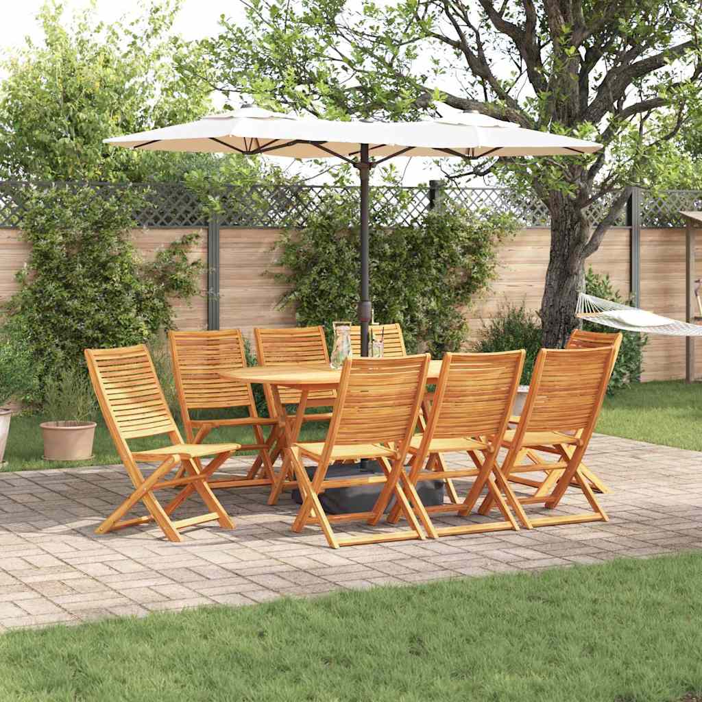 Hage Spisegruppe 9 pcs Brun heltre akasie