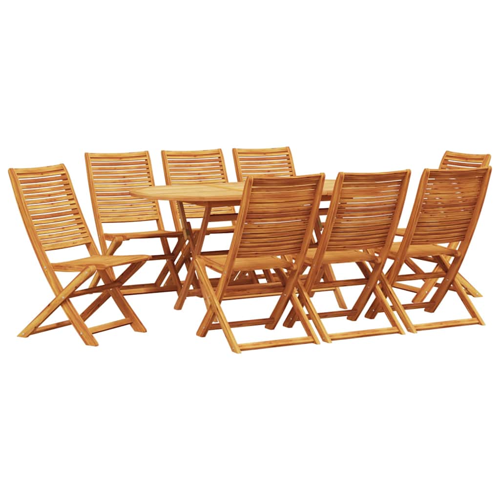 Hage Spisegruppe 9 pcs Brun heltre akasie