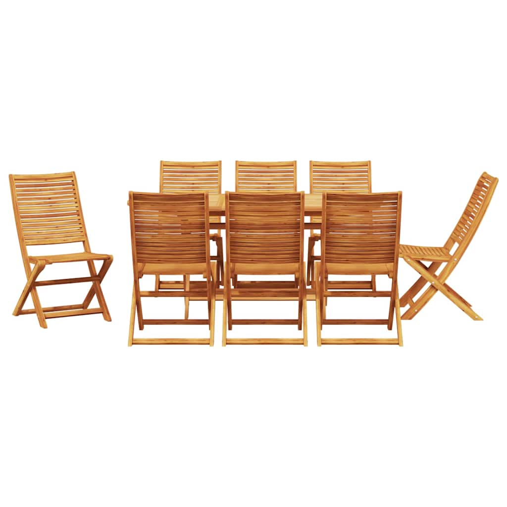 Hage Spisegruppe 9 pcs Brun heltre akasie