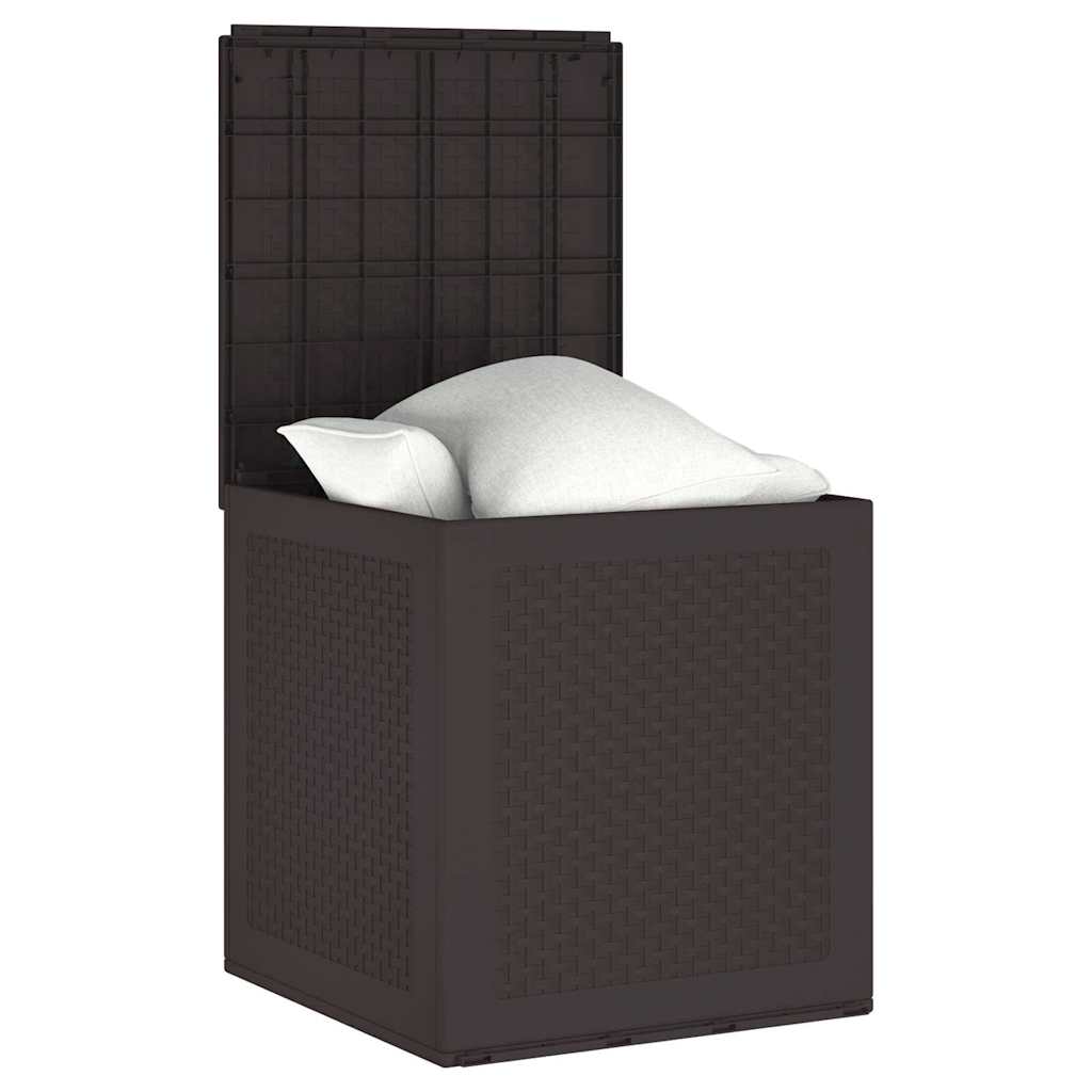 Hageoppbevaringskasse Brun 55x53x57 cm PP