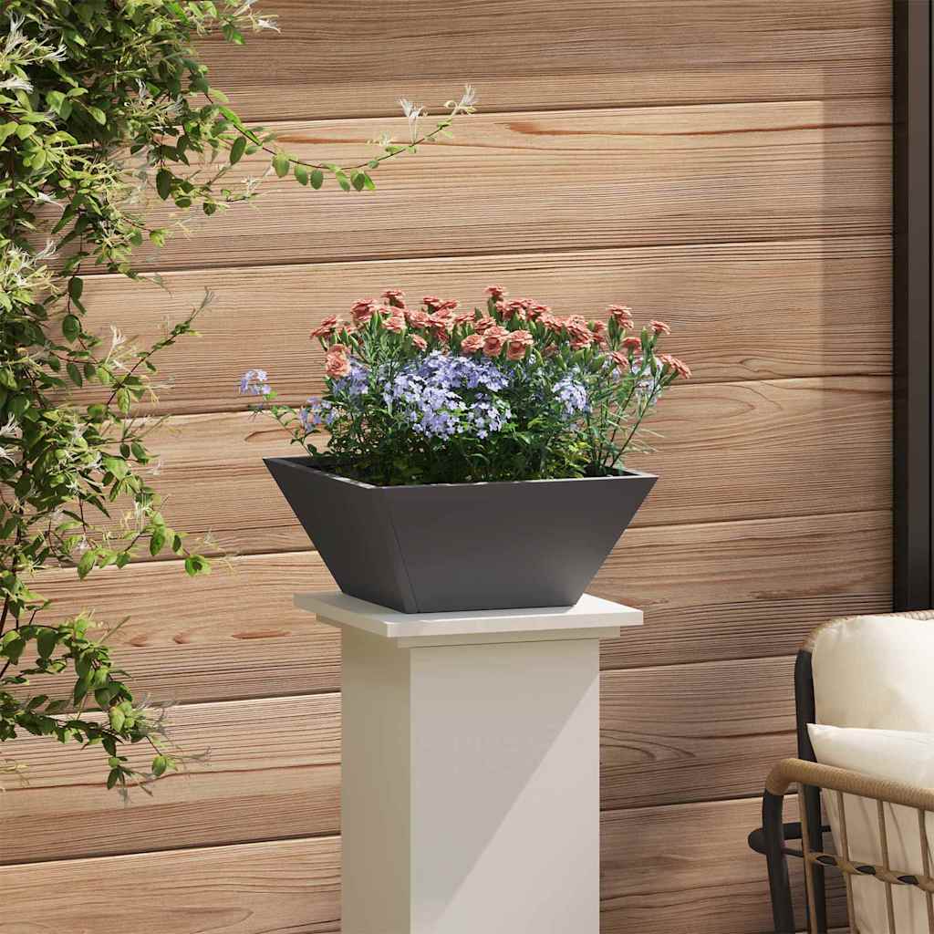 Hagebolle Plantetoppe Svart 35x35x15 cm i Stål
