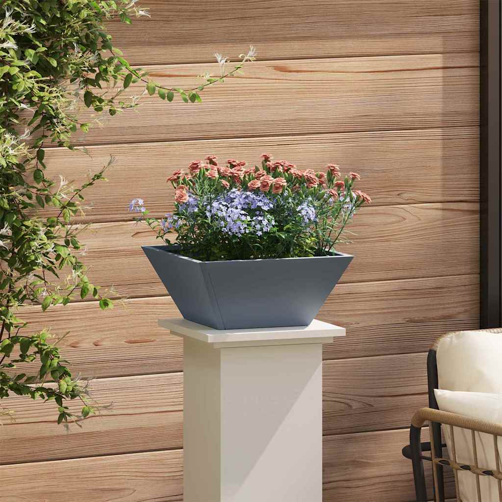 Hagebowl Blomsterkasse Antrasitt 35 x 35 x 15 cm i Stål.