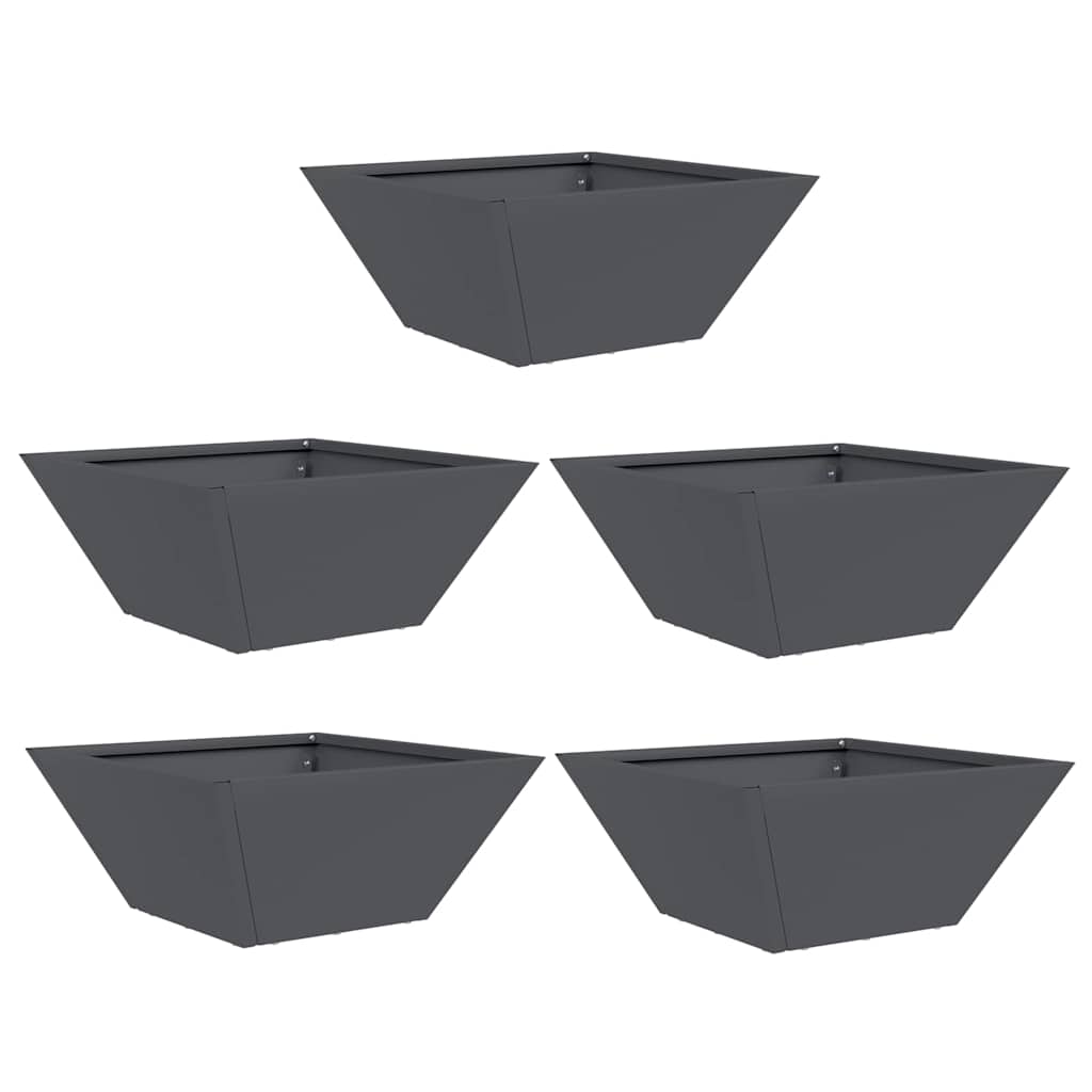 Hagebolle Plante 5 pcs Antrasitt 35 x 35 x 15 cm Stål