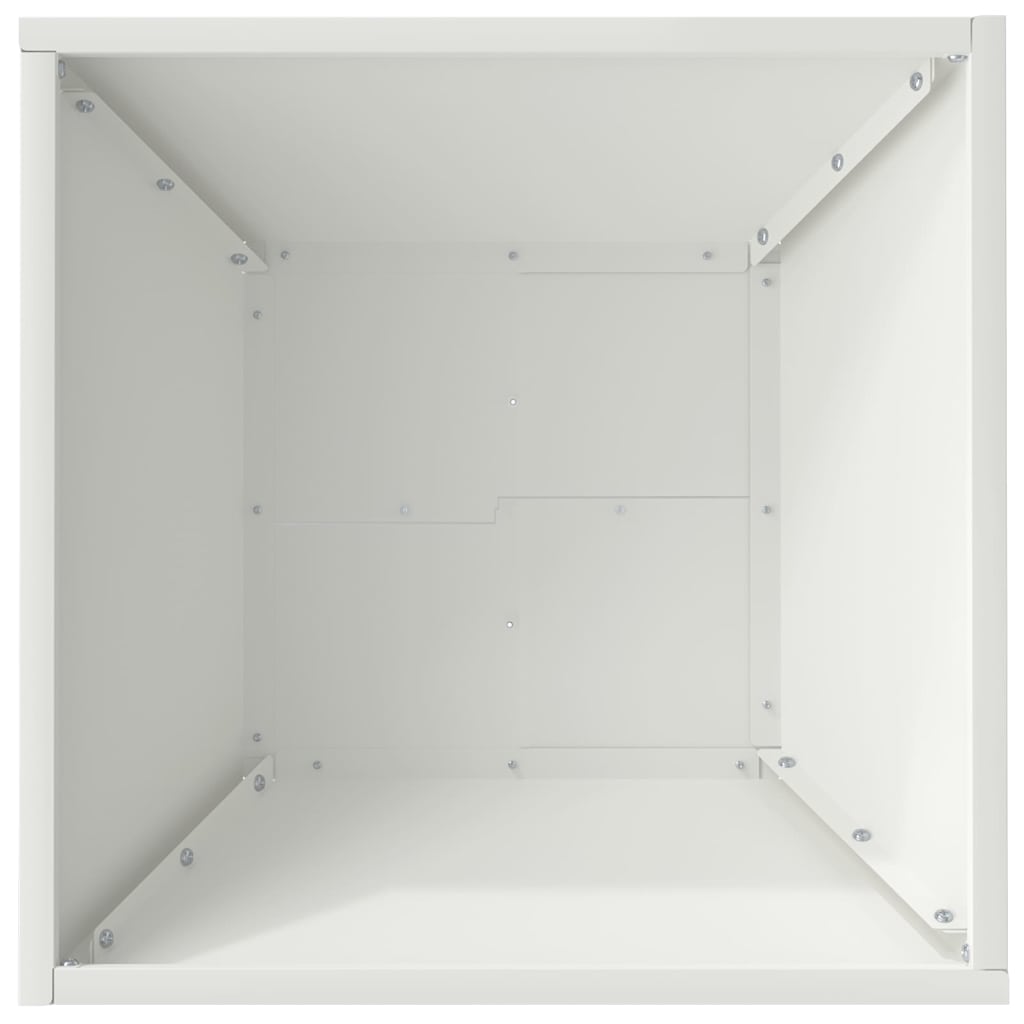 Hagebolle Blomsterpotter, 5 stk, Hvit, 40x40x15 cm, Stål