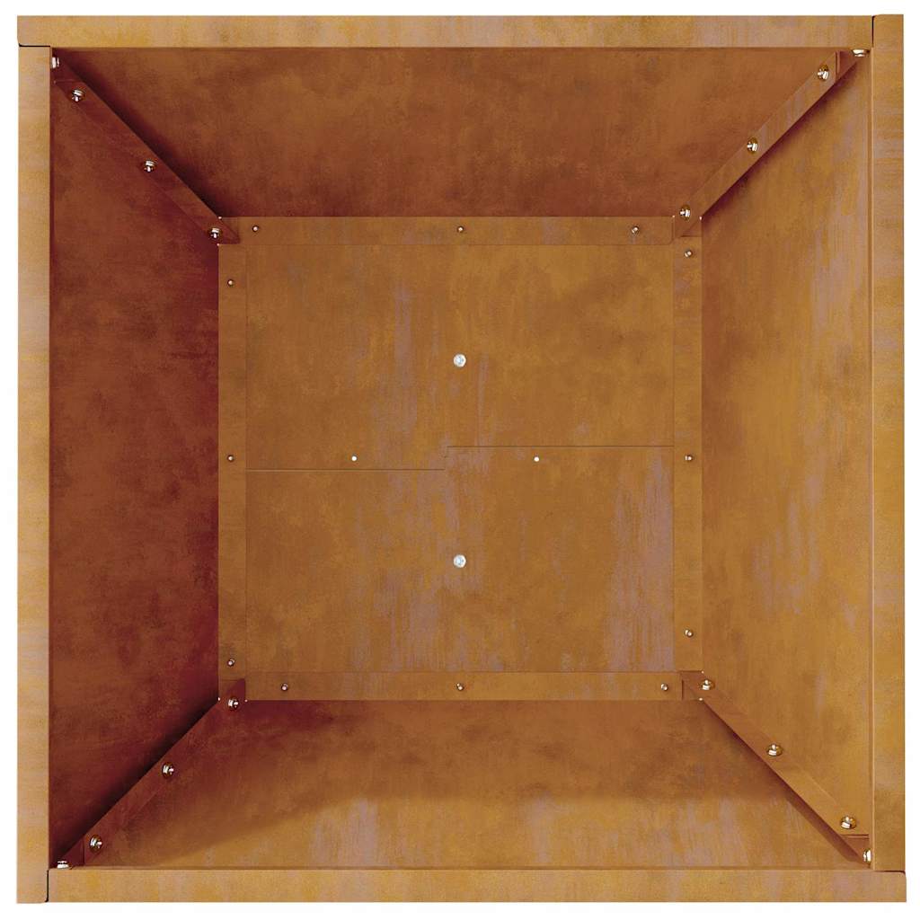 Hagebolle Blomsterkasse 40x40x15 cm i Weathering Steel