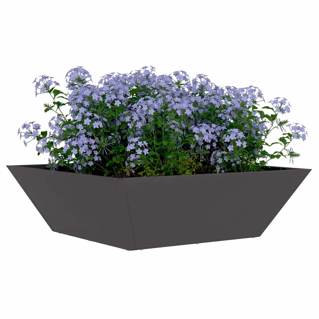Hagebolle Blomsterpotte, Svart, 50x50x15 cm, Stål