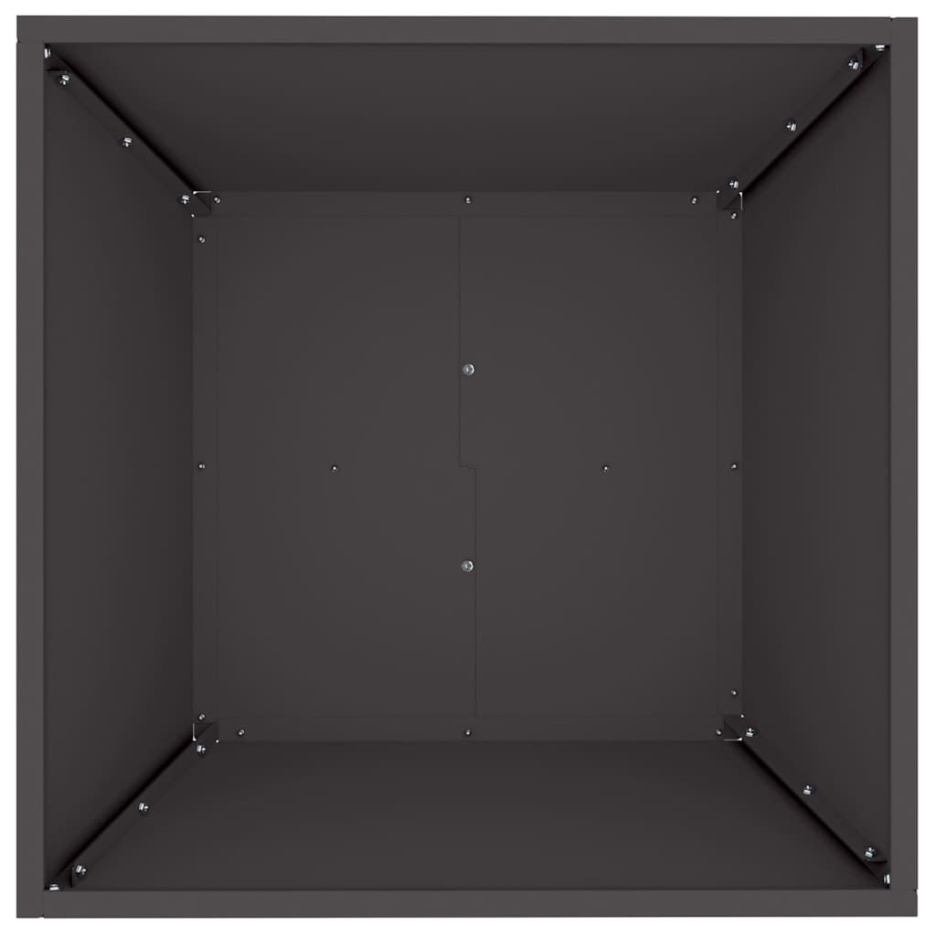 Hagebolle Blomsterpotte, Svart, 50x50x15 cm, Stål