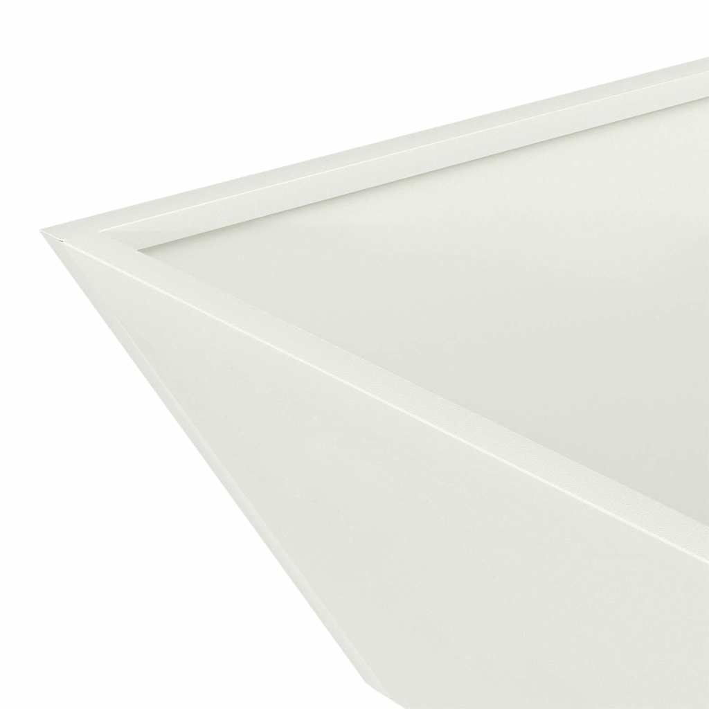 Hagebolle Plantekasse Hvit 50x50x15 cm i Stål.